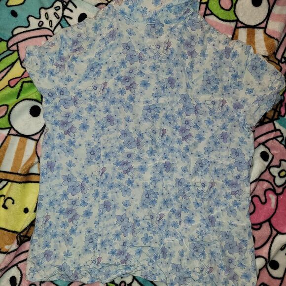 Jaclyn-smith Women's White and Blue Blouse - Picture 5 of 7